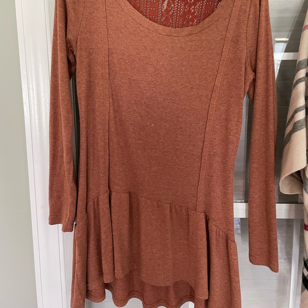 Alterd State Burnt Orange Blouse Long Sleeve